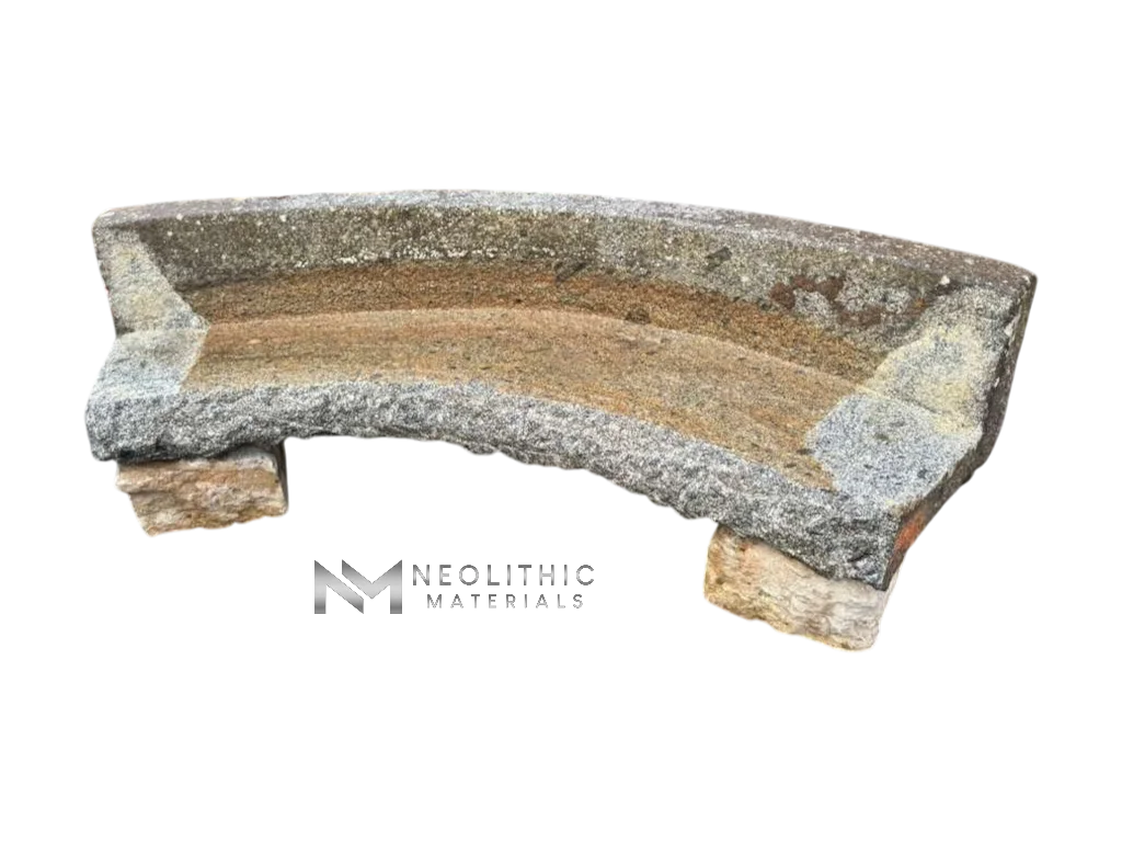 French Antique Granite Stone Mill used as Bench - Image 2